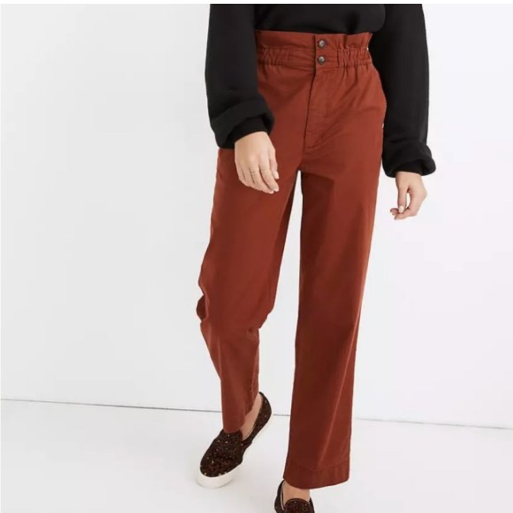 Madewell Rust Straight Leg Pants